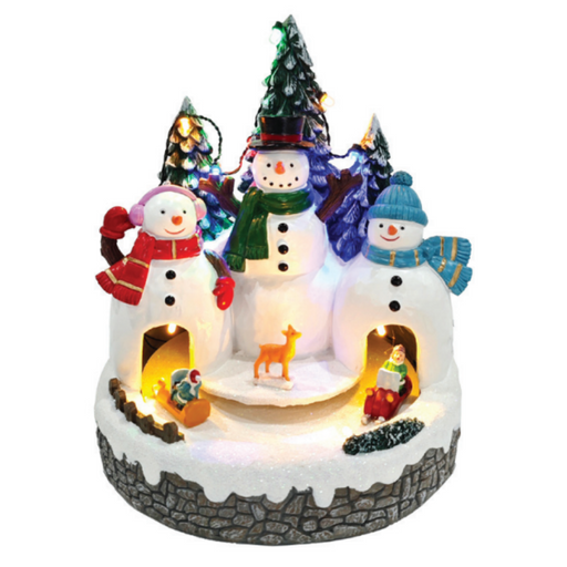 Ronis LED Musical Snowman Castle Rotating USB