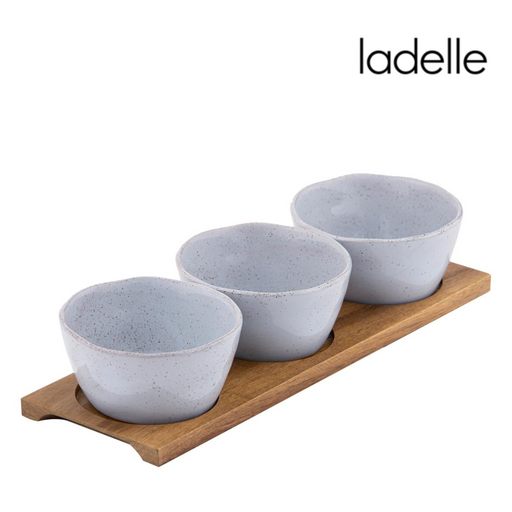 Ronis Ladelle Artisan Blue Bowl & Tray Set 4pc