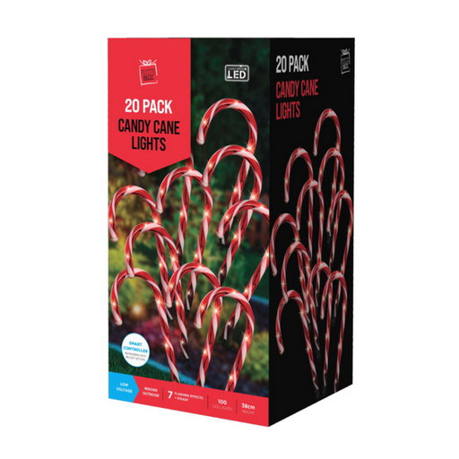 Ronis Led Path Candy Canes 20Pc