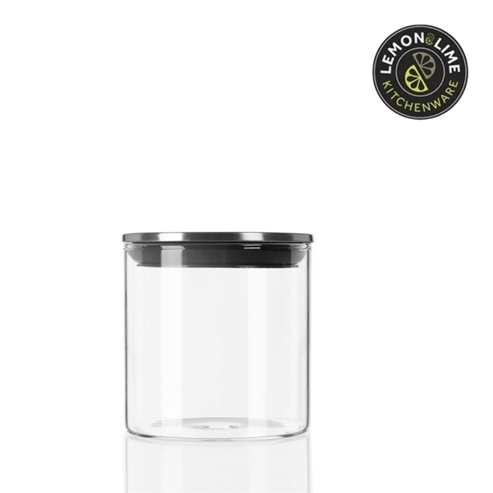 Ronis Lemon and Lime Acier Glass Jar Stainless Steel Lid 610ml