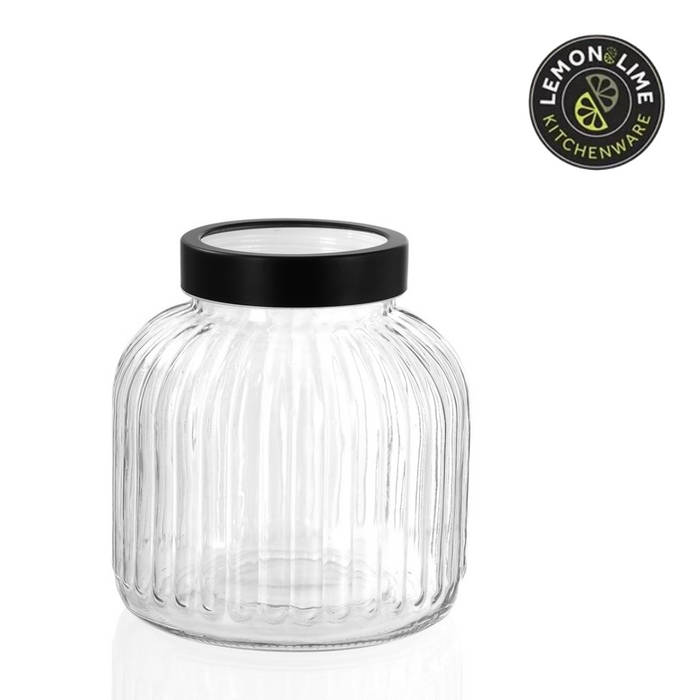 Ronis Lemon and Lime Brooklyn Glass Jar 3L 17.5x17.5x19cm