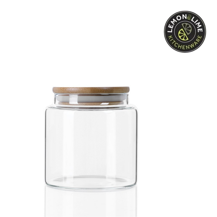 Ronis Lemon and Lime Camden Glass Jar Bamboo Lid 570ml