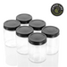 Ronis Lemon and Lime Capri Glass Preserve Jar Black Lid 300ml 6pk