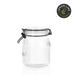 Ronis Lemon and Lime Fido Stripe Clip Jar 1L 11x11x15.5cm