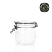 Ronis Lemon and Lime Fido Stripe Clip Jar 600ml 10.5x10.5x11cm