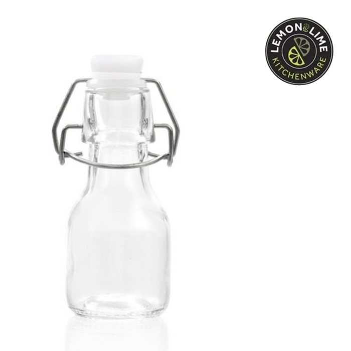 Ronis Lemon and Lime Glass Clip Bottle Round 80ml