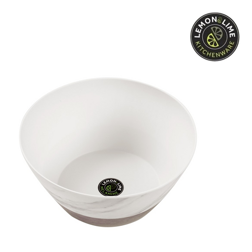 Ronis Lemon and Lime Matte Melamine Salad Bowl Endwood Marble 25cm