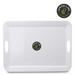 Ronis Lemon and Lime Melamine Tray with Handles Large 50x38cm White