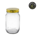 Ronis Lemon and Lime Roma Glass Conserve Jars Gold Lids 8.5x8.5x13cm 550ml 8pk