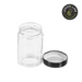 Ronis Lemon and Lime Soho Glass Preserve Jar with Black Lid 260ml 3pk