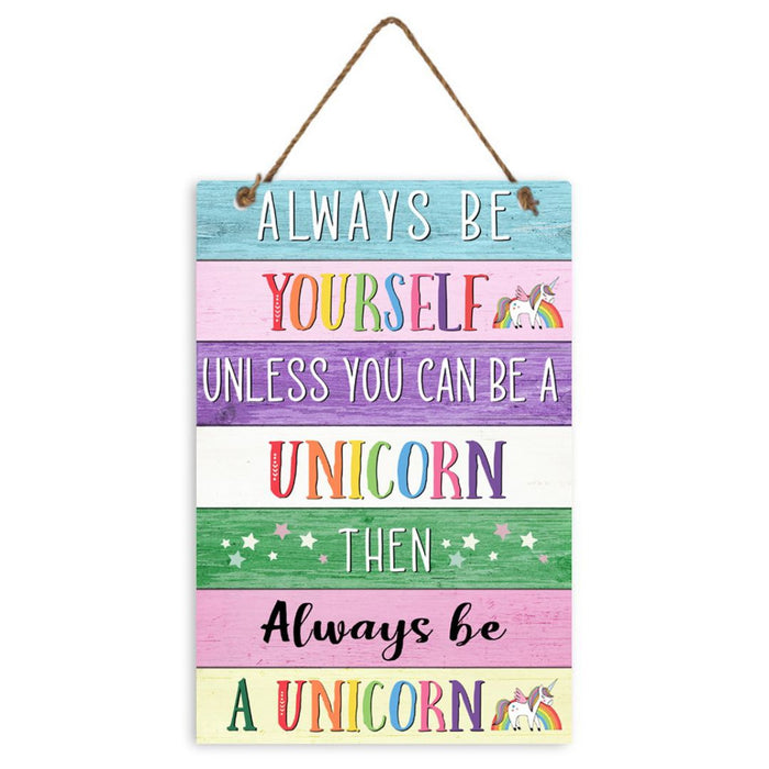 Ronis MDF Unicorn Wall Hanging 28.5x40x0.9cm