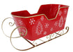 Metal Red Sleigh Embossed 76Cm