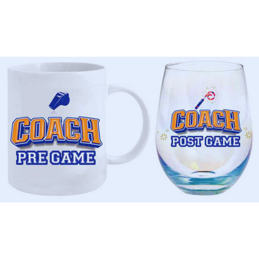 Coach Pre/Post Game Mug & Stemless Set 360ml/600ml