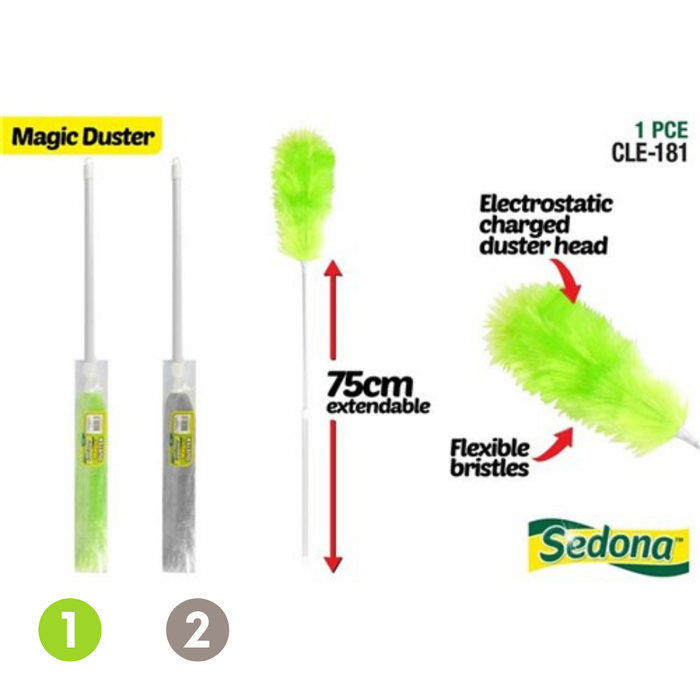 Ronis Magic Duster Handle Extends 76cm 2 Asstd