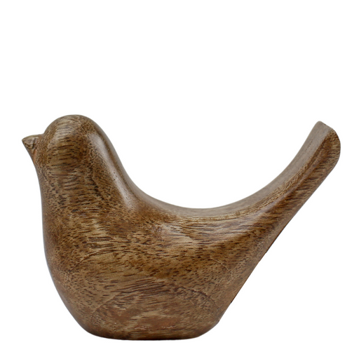 Ronis Mango Wood Bird 10x7cm Natural