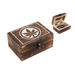 Ronis Mango Wood Box with Leaf Decor 12x9x5cm