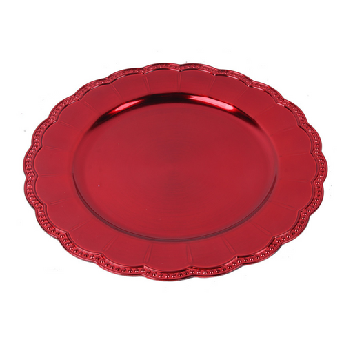 Ronis Melamine Charger Plate 33cmD Red