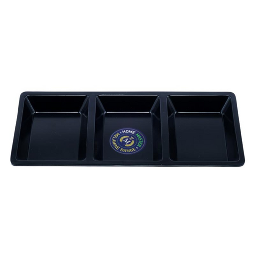 Ronis Melamine Platter Tray with 3 Section Divider Rectangular 33.5x15.5x2.5cm Black