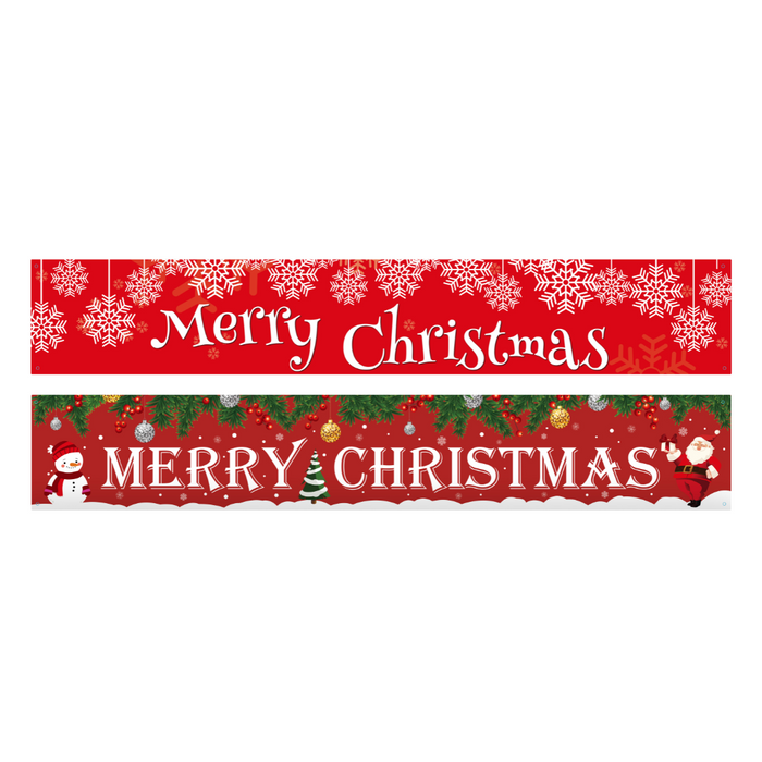 Ronis Merry Christmas Yard Banner 300x50cm 2 Asstd