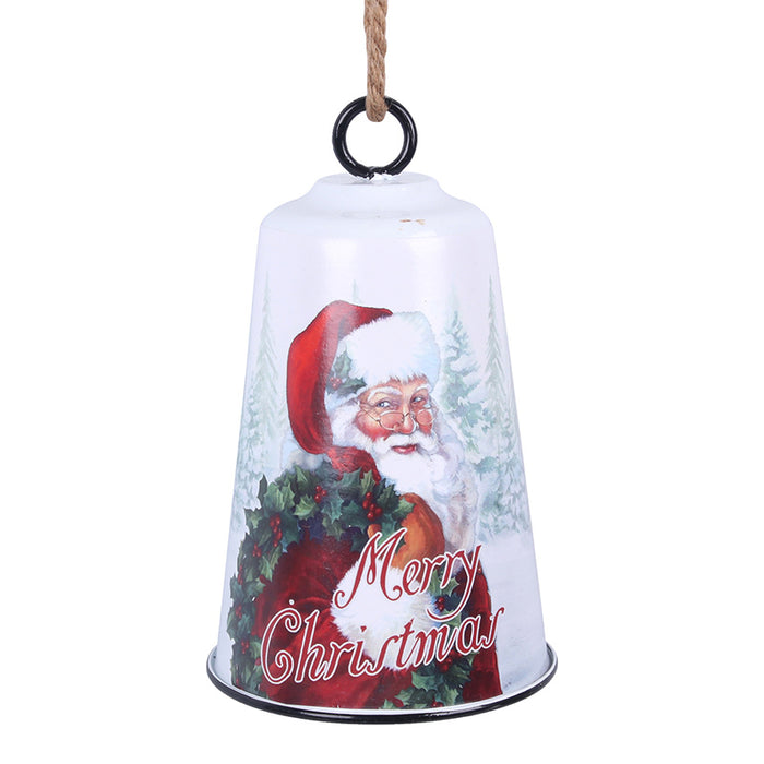 Ronis Metal Bell with Santa Decal 12.5x20.5cm