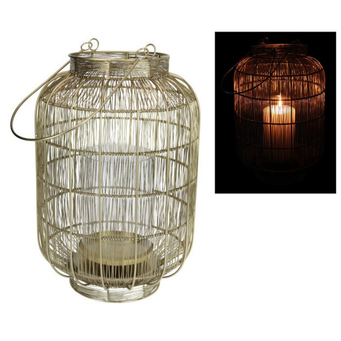 Ronis Metal Decor Lantern 64cm Gold