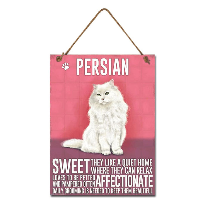 Ronis Metal Persian Cat Wall Hanging 20x27cm