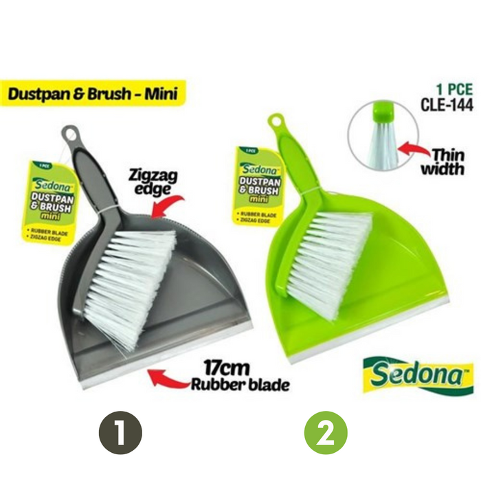 Ronis Mini Dustpan & Brush Set 2pce Sedona 2 Asstd