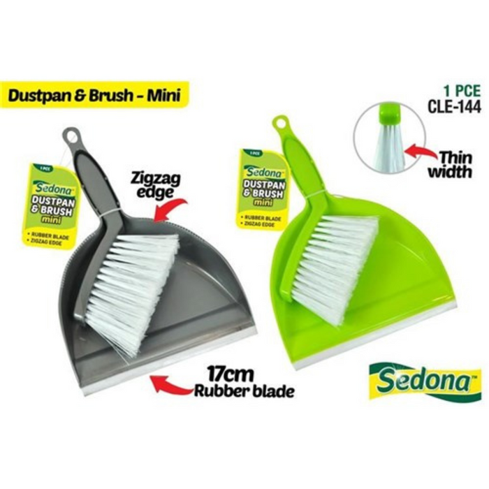 Ronis Mini Dustpan & Brush Set 2pce Sedona 2 Asstd