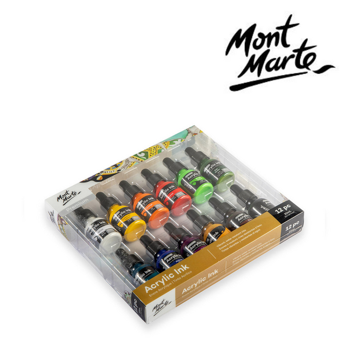 Ronis Mont Marte Acrylic Ink 12pc x 20ml