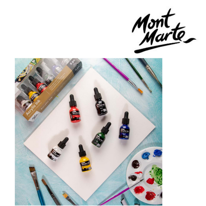 Ronis Mont Marte Acrylic Ink 6pc x 20ml