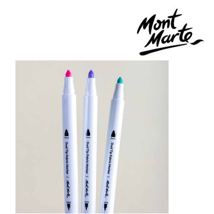 Ronis Mont Marte Dual Tip Fabric Markers 12pc