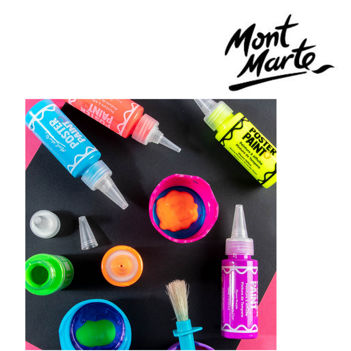 Ronis Mont Marte Fluoro Poster Paint Set 6pc x 60ml