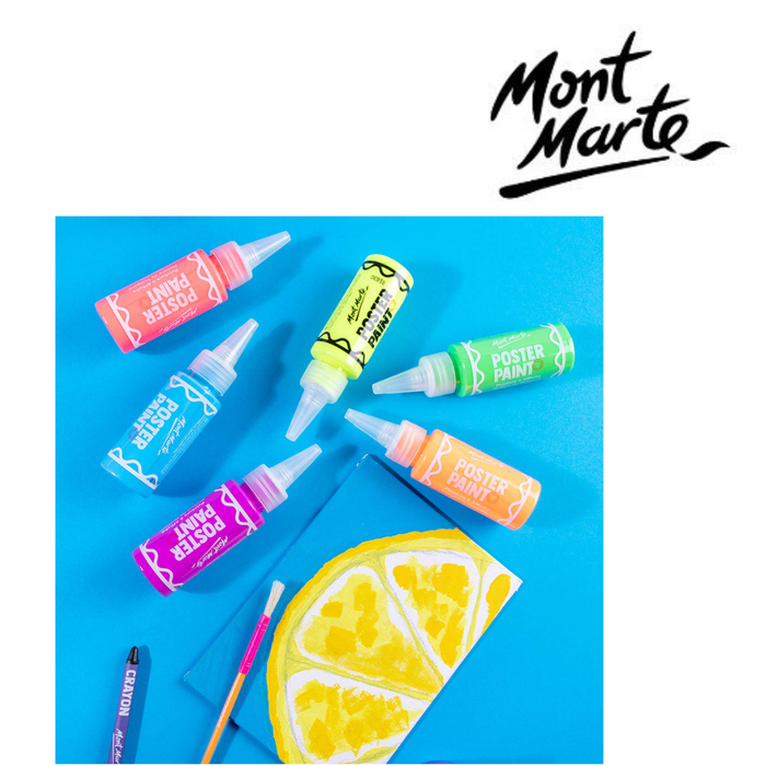 Ronis Mont Marte Fluoro Poster Paint Set 6pc x 60ml