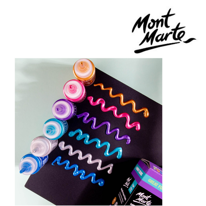 Ronis Mont Marte Metallic Poster Paint Set 6pc x 60ml