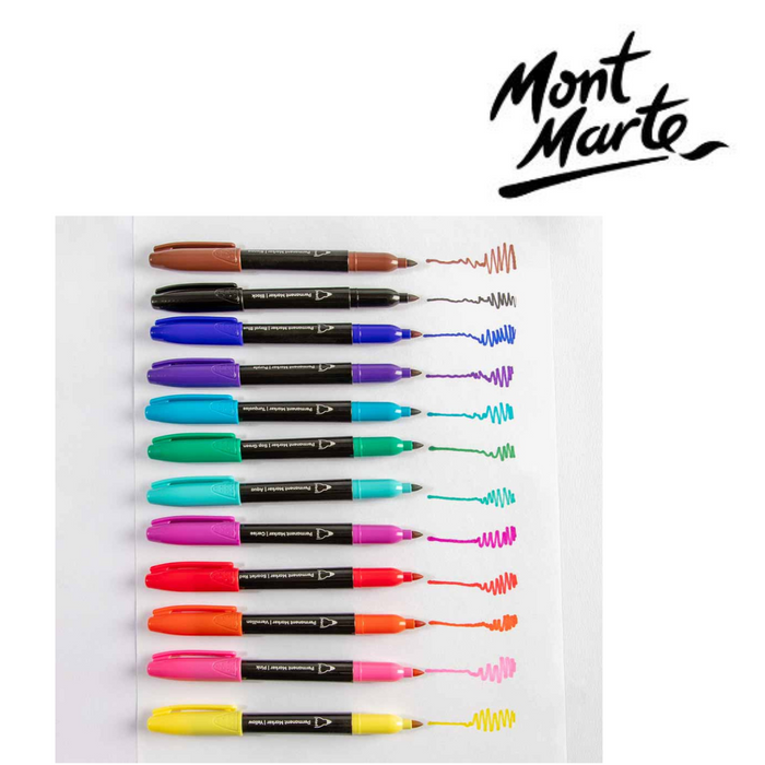 Ronis Mont Marte Permanent Markers 12pc