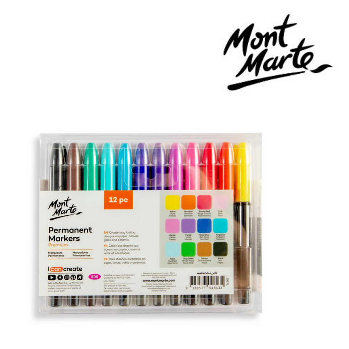 Ronis Mont Marte Permanent Markers 12pc