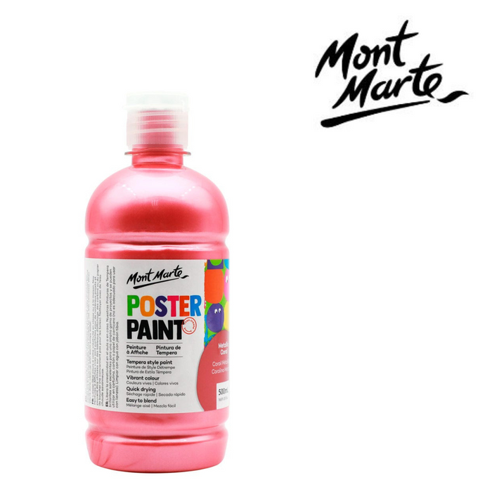 Ronis Mont Marte Poster Paint 500ml - Metallic Coral