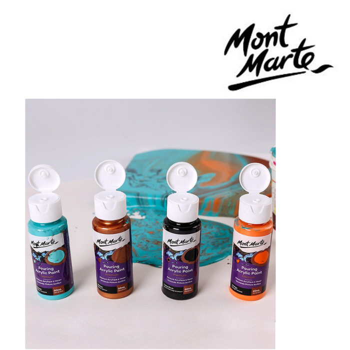 Ronis Mont Marte Pouring Acrylic 4pc x 60ml - Symphony