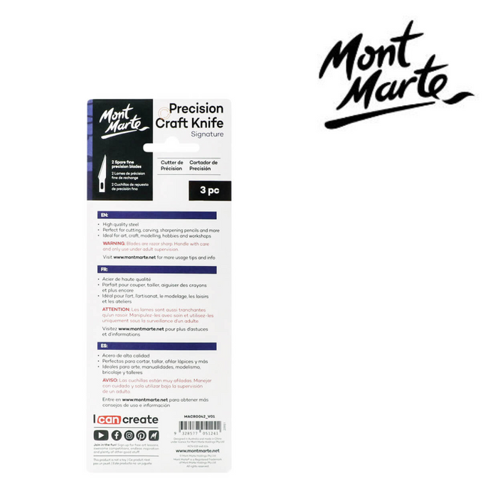 Ronis Mont Marte Precision Craft Knife 3pc