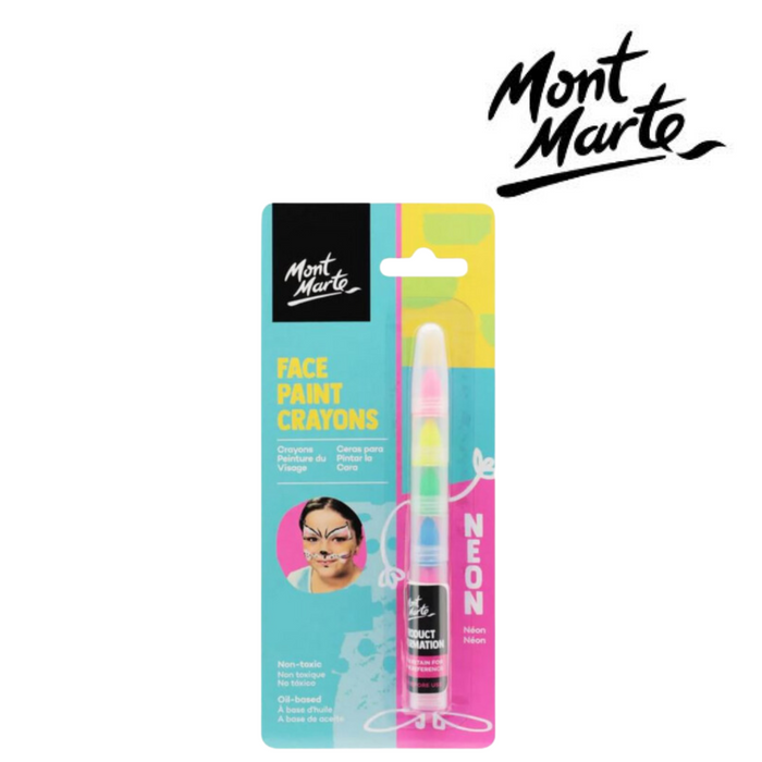 Ronis Mont Marte Kids Face Painting Nail Crayons Neon