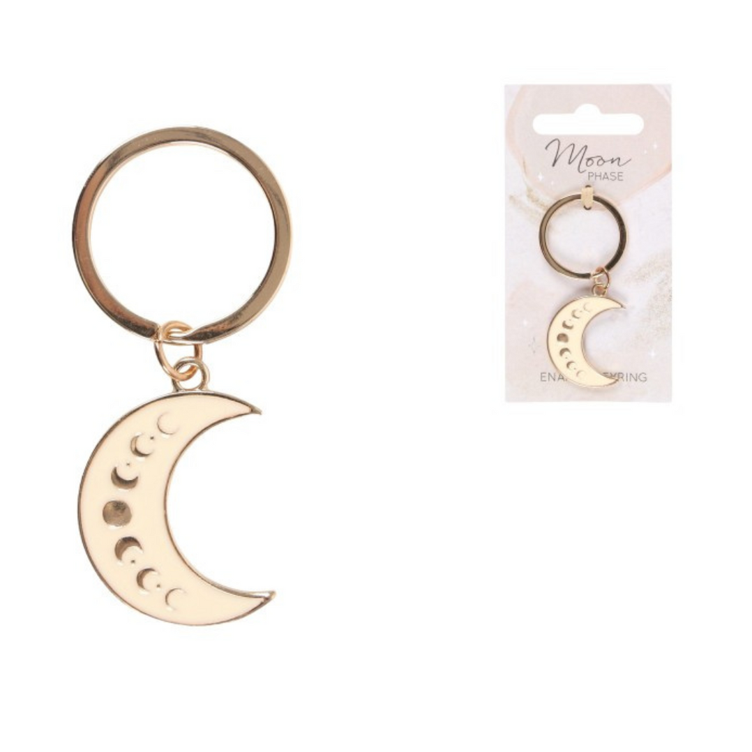 Moon Phase Crescent Keyring