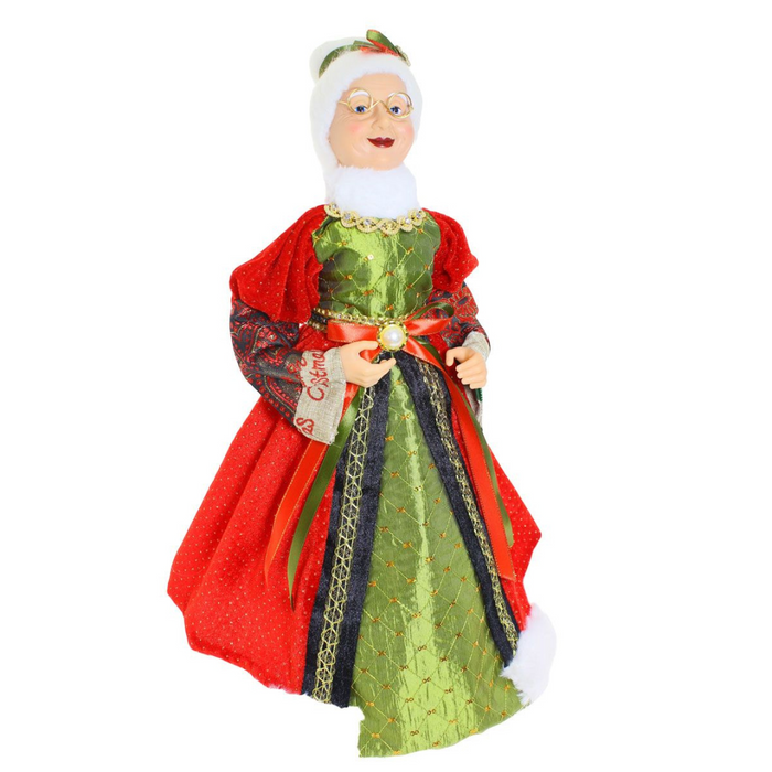 Ronis Mrs Clause Stand 45cm Green/Red