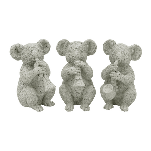 Ronis Musical Koalas Set of 3 15x10cm Grey