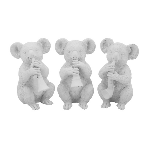 Ronis Musical Koalas Set of 3 15x10cm White