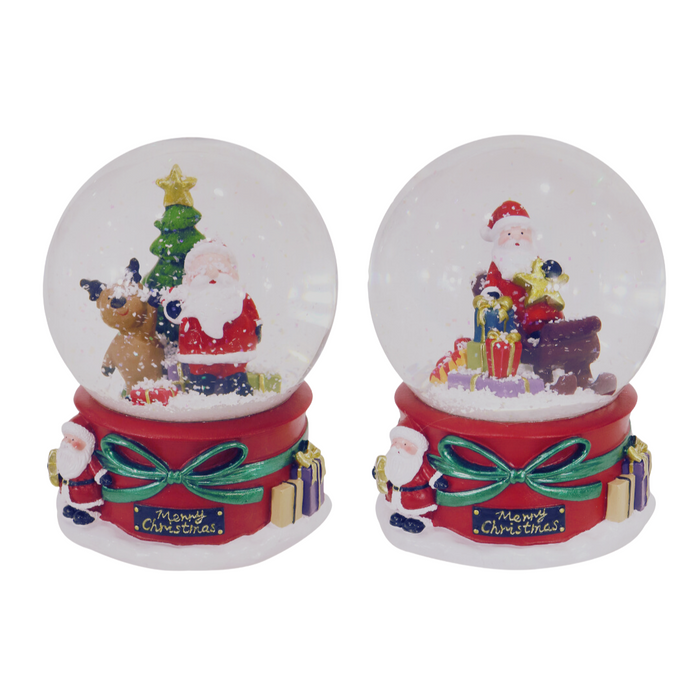 Musical Santa Waterball 10cm 2 Asstd