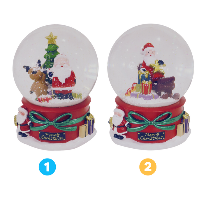 Musical Santa Waterball 10cm 2 Asstd