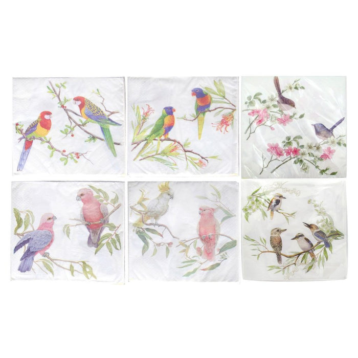 Birds Napkins 20pk 33x33cm