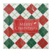 Ronis Napkin 2Ply Merry Christmas Argyle Tartan 33x33cm 20pk