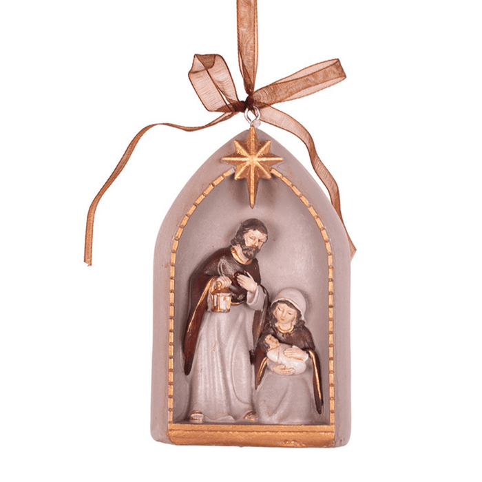 Ronis Nativity Tree Ornament Polyresin 6.5x3.5x11cm