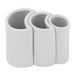 Ronis Nestle Vase 15x21x15cm White Set of 3